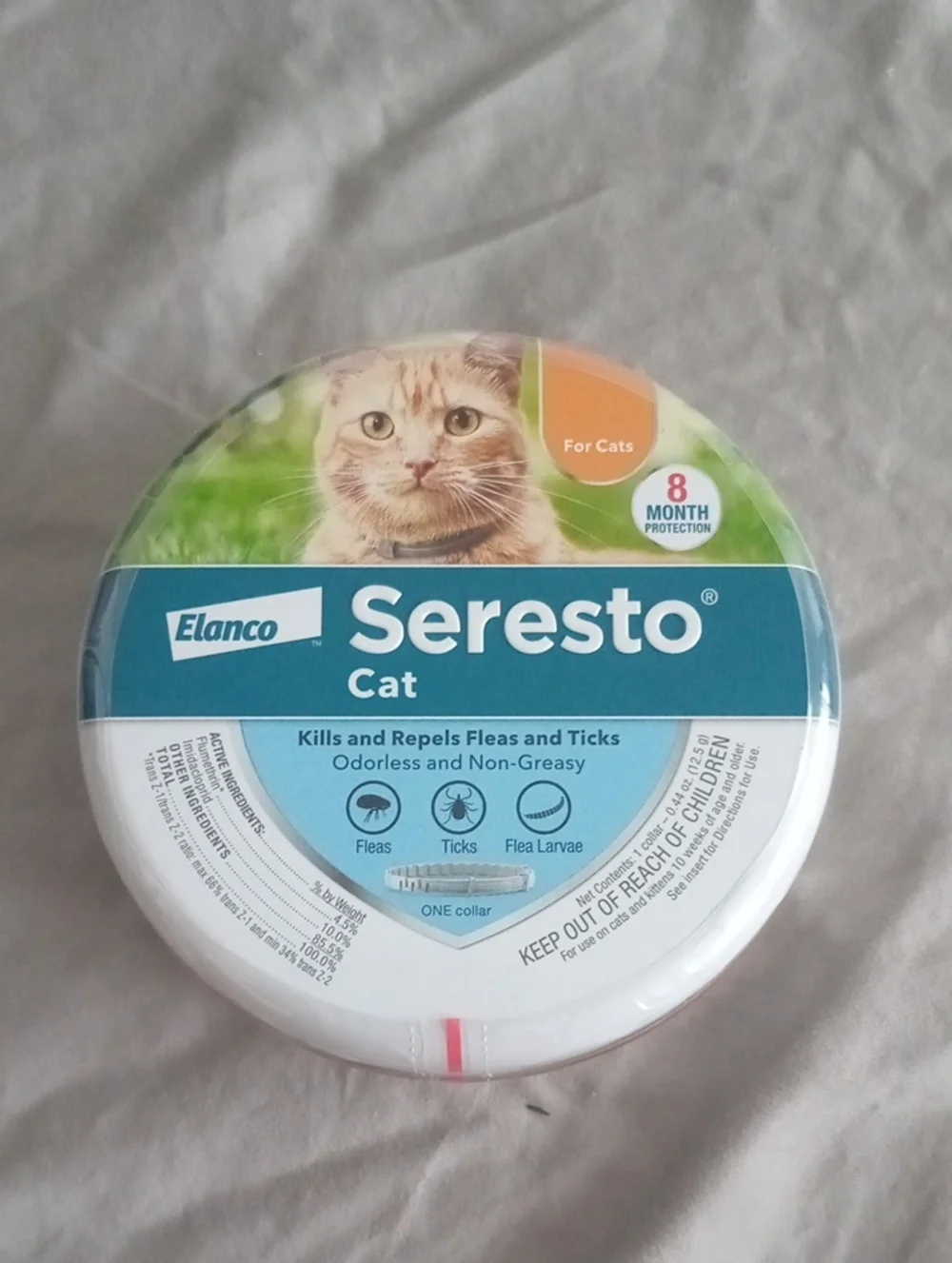 Elanco Seresto Cat Flea & Tick Collar — White/Blue